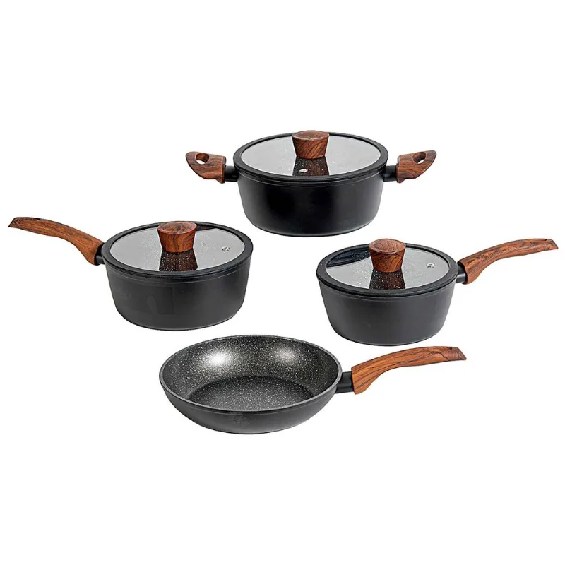 Conjunto de Panelas Preto Sirius 4814/102 Brinox 4 peças