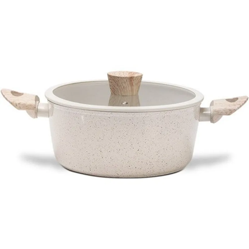 Caçarola Brinox Sirius 4 Litros com Tampa 24CM Indução Vanila 4814/333