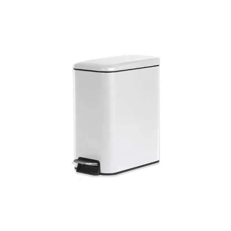Lixeira com Pedal e Balde Brinox Matte 5 Litros Branco Branco 5L