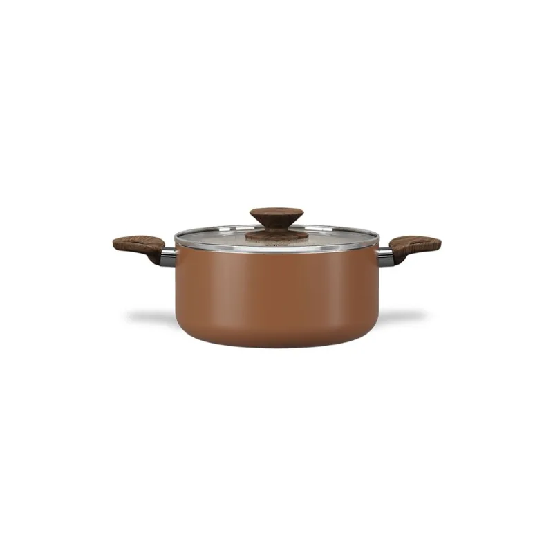 Caçarola com Tampa Brinox Primea Antiaderente Ceramic Life Ø20cm 2,7 Litros Cappuccino Ø20cm 2,7 L Primea Cappuccino
