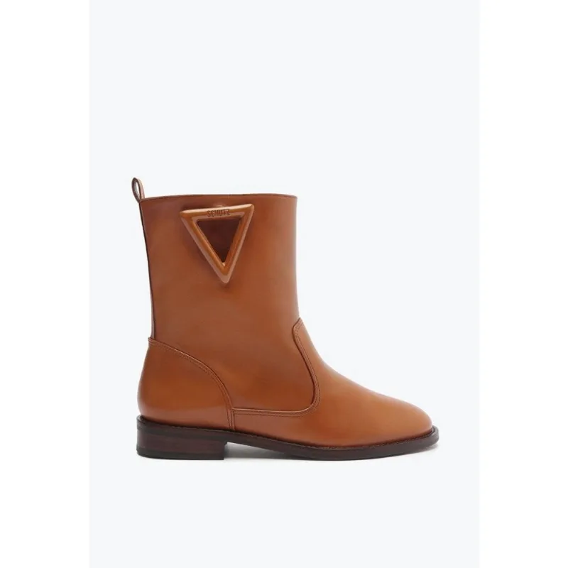 Bota marrom cano curto triangle S 22057 0003 0002 schutz