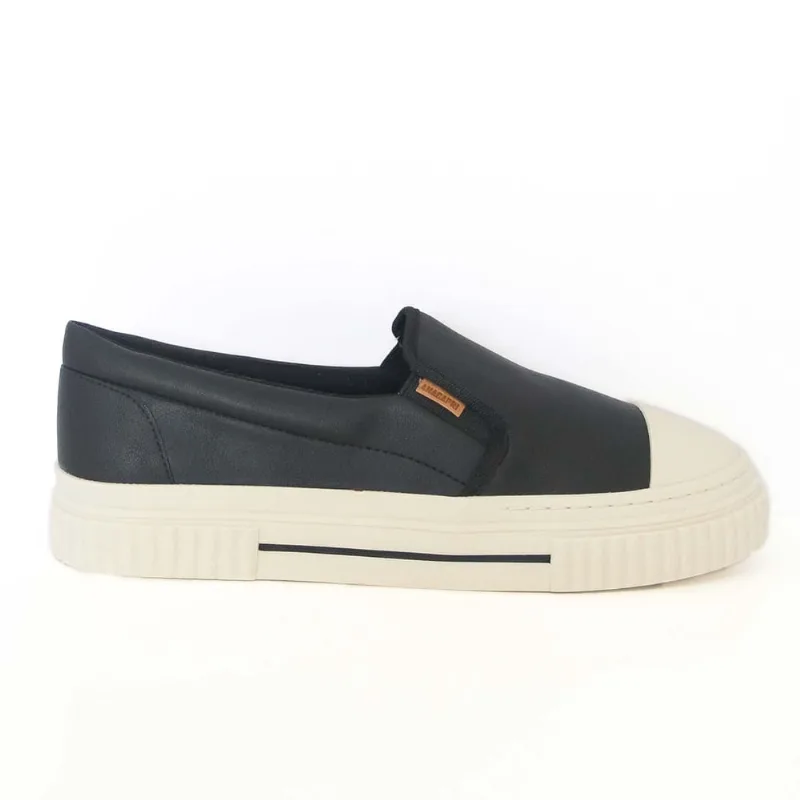 Tênis slip on preto C 30590 0006 0008 anacapri