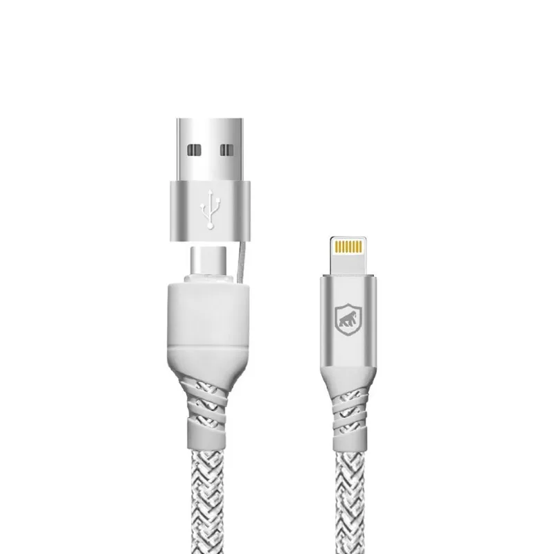 Cabo Thunder - Branco - Lightning / Tipo C / USB - 1M