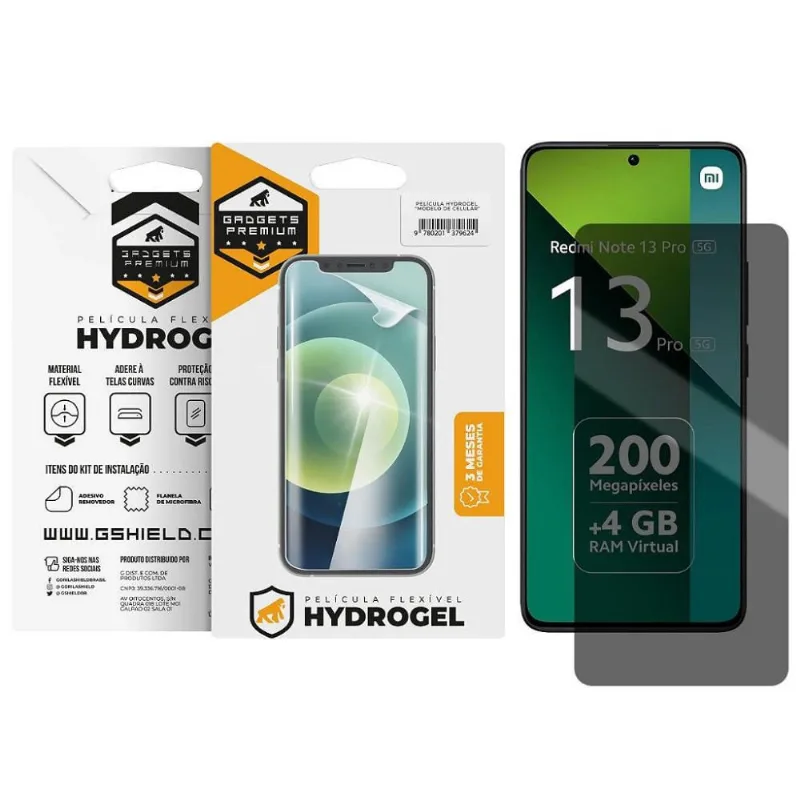 Película para Redmi Note 13 Pro 5G - Privacidade Hydrogel - Gshield - Gshield