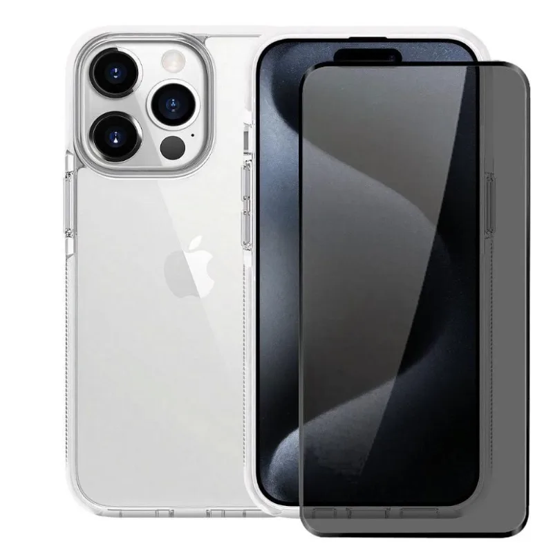 Kit Capa Anti-Slip e Pelicula Defender Pro Privacidade para iPhone 15 Pro - Gshield - Gshield