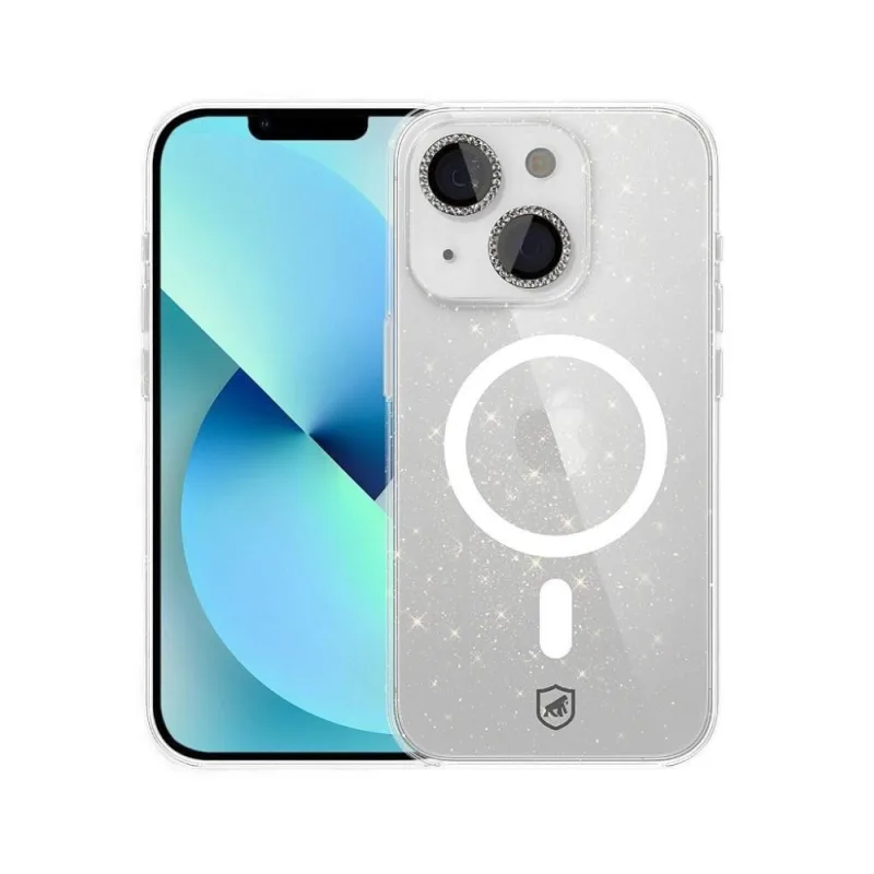 Capa para Celular Gshield Iphone 13 Proteção Contra Impactos Magsafe Glitter Polipropileno de Alta - Gshield - Celular E Smartphone