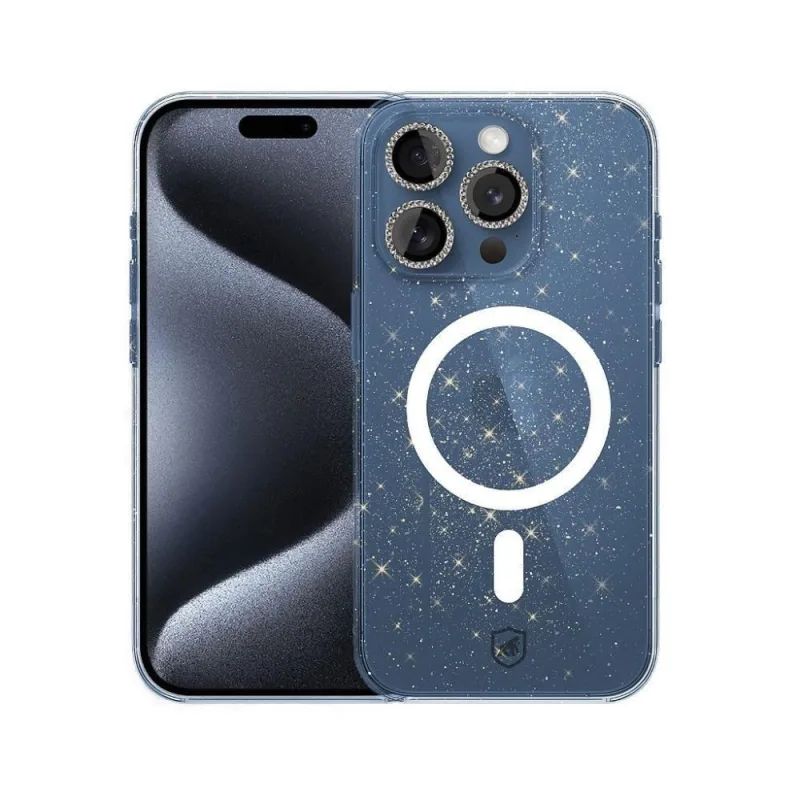 Capa para Celular Gshield Iphone 15 Pro Max Proteção Contra Impactos Magsafe Glitter Polipropileno 1 - Gshield - Celular E Smartphone
