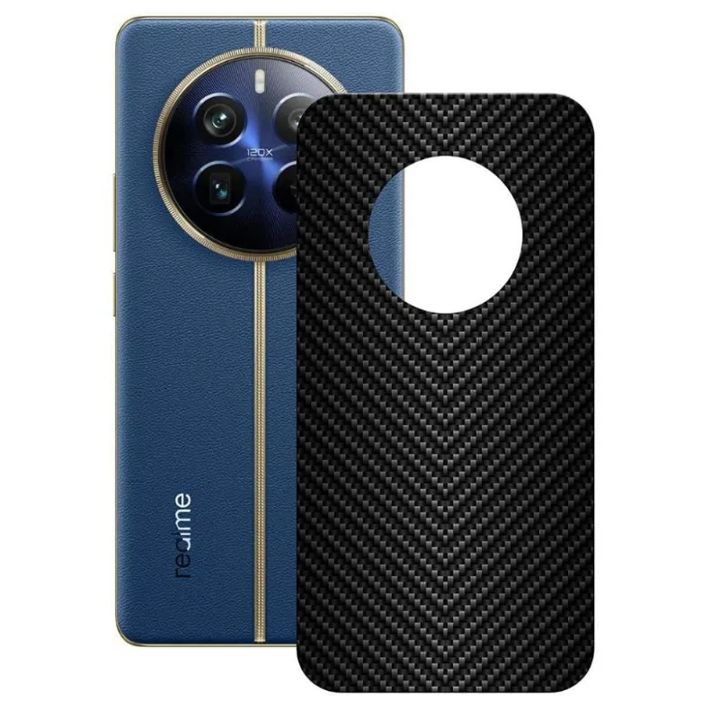 Película para Realme 12 Pro+ 5G - Traseira de Fibra de Carbono Preta - Gshield - Gshield