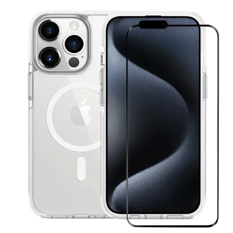 Kit Capa Anti-Slip Magsafe e Pelicula Ultra Glass para iPhone 15 Pro - Gshield - Gshield