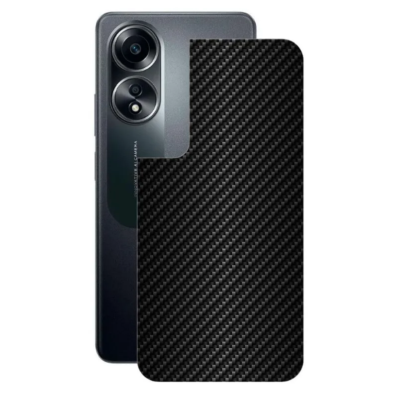 Película para Oppo A58 - Traseira de Fibra de Carbono Preta - Gshield