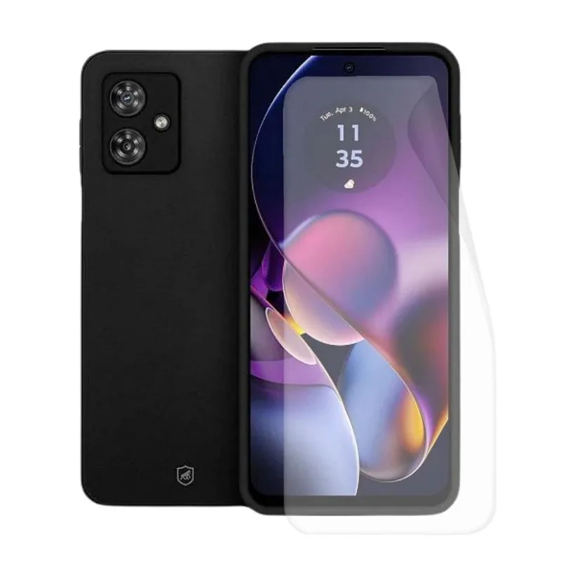 Kit Capa Silicon Veloz e Película Hydrogel HD para Motorola Moto G54 - Gshield