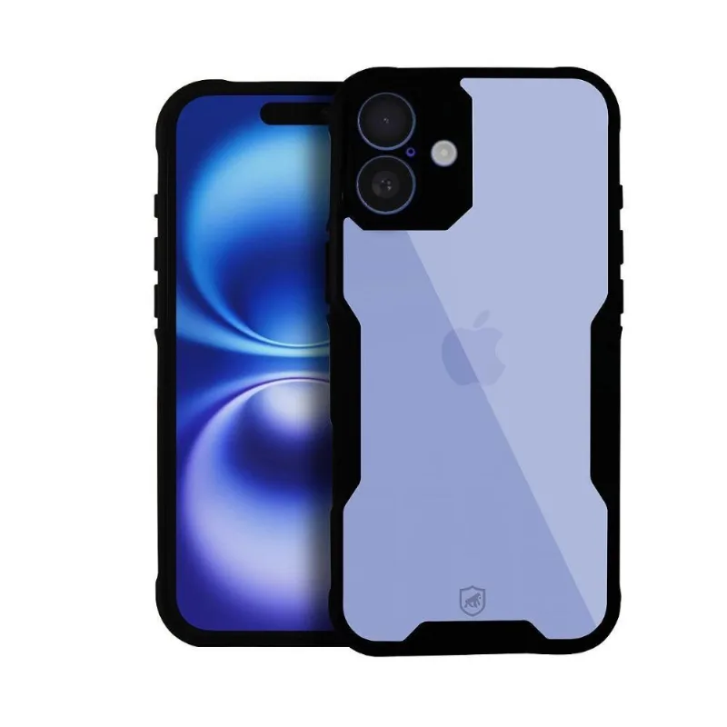 Capa Case Capinha Para Iphone 16 - Dual Shock Sense Preta - Gshield