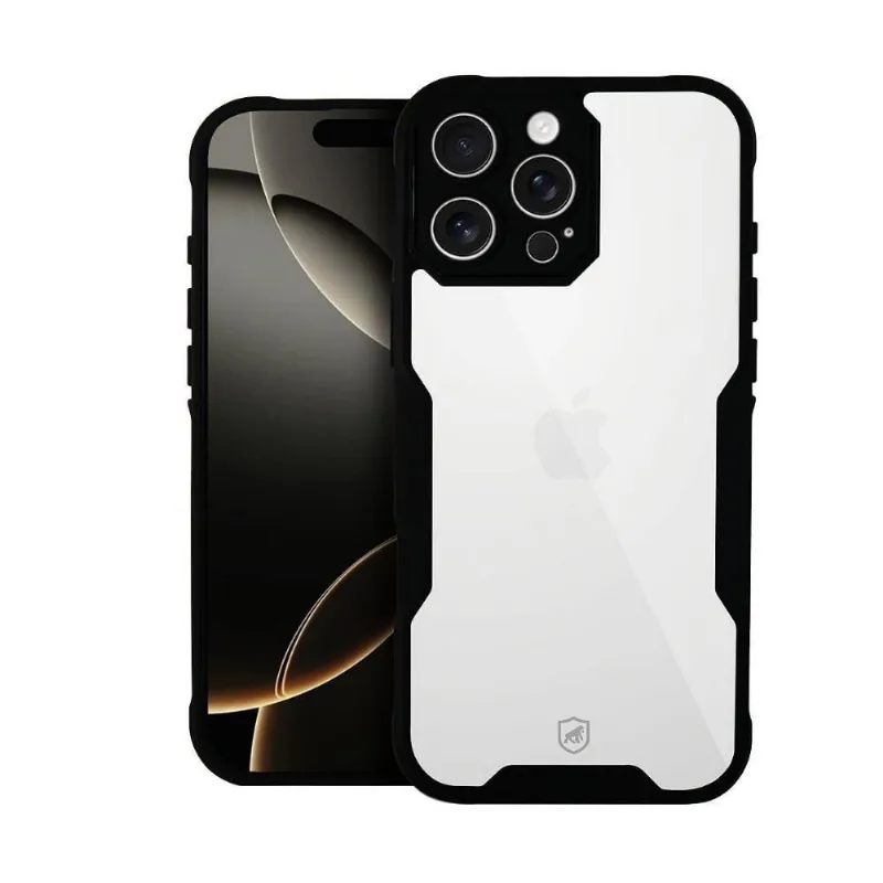 Capa Case Capinha Para Iphone 16 Pro - Dual Shock Sense Preta - Gshield