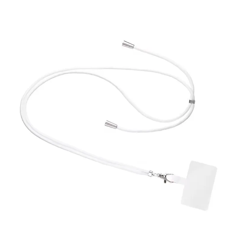 Cordão Para Celular Gshield Phone Strap Flex Ajustável 1,5m Poliéster E TPU Branco 1