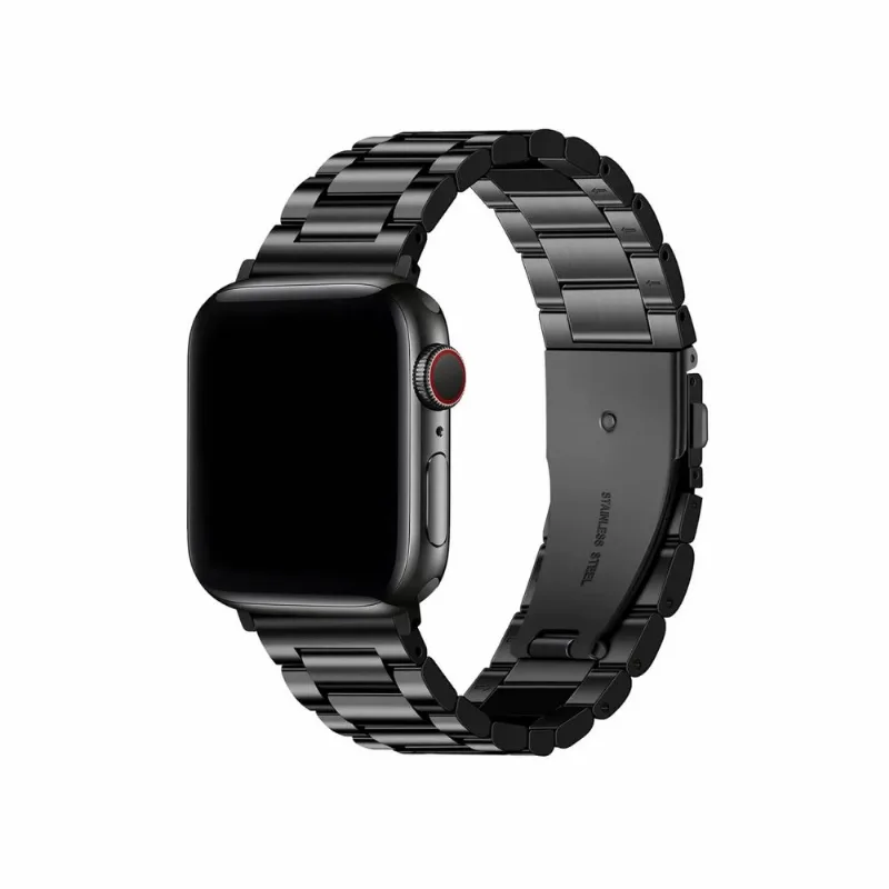 PULSEIRA METAL ARMOR APPLE WATCH 42 / 44 / 45 / 46 / 49 MM - PRETA