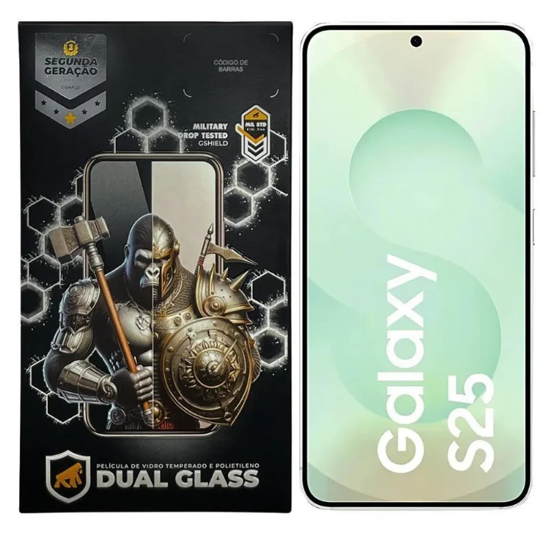 Película Para Samsung Galaxy S25 - Dual Glass Preta - Gshield