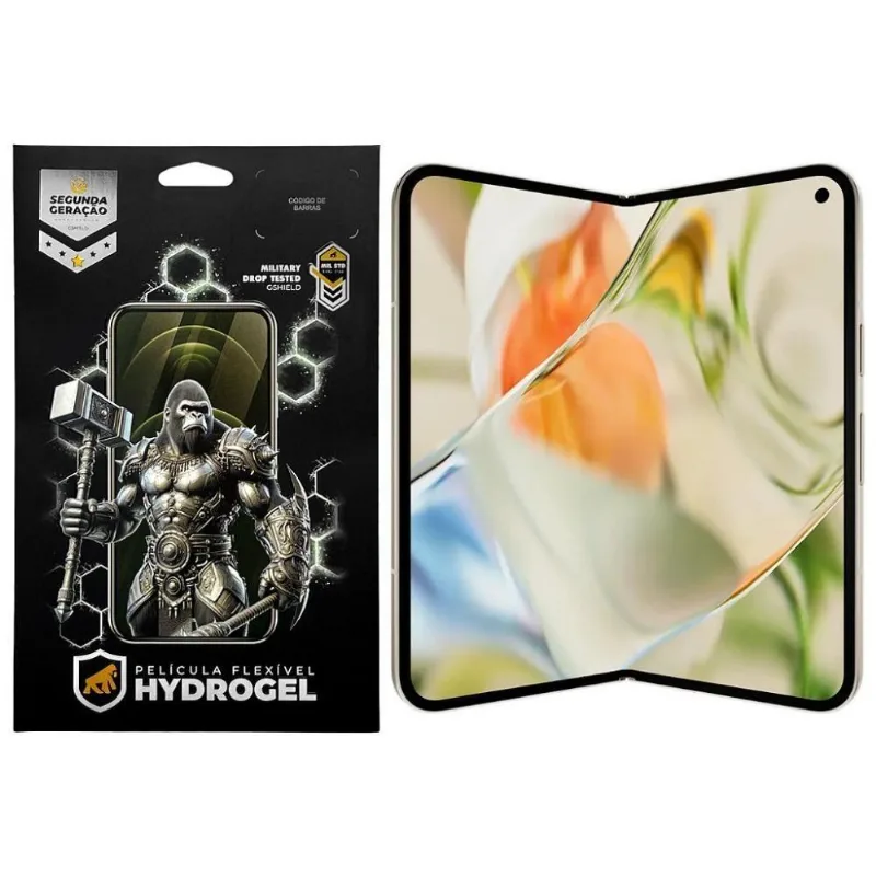 Película Gshield Para Google Pixel 9 Pro Fold Dual Screen Com Hydrogel HD Em Hidro Nano PET + TPU