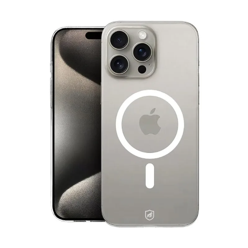 Capa para iPhone 15 Pro Max Crystal Slim Magsafe NÃO AMARELA