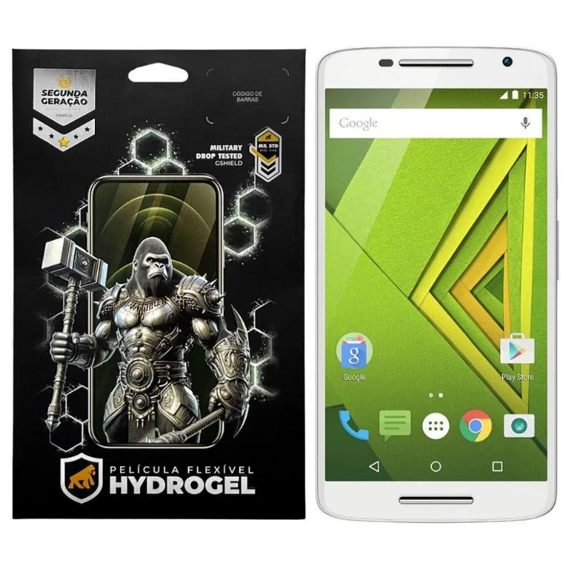 Película Gshield Hydrogel HD para Motorola Moto X Play com Proteção em Hidro Nano PET + TPU Soft Gel