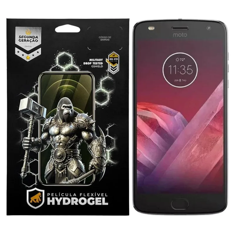 Película Gshield Hydrogel HD para Motorola Moto Z2 Play com Proteção e Revestimento Oleofóbico