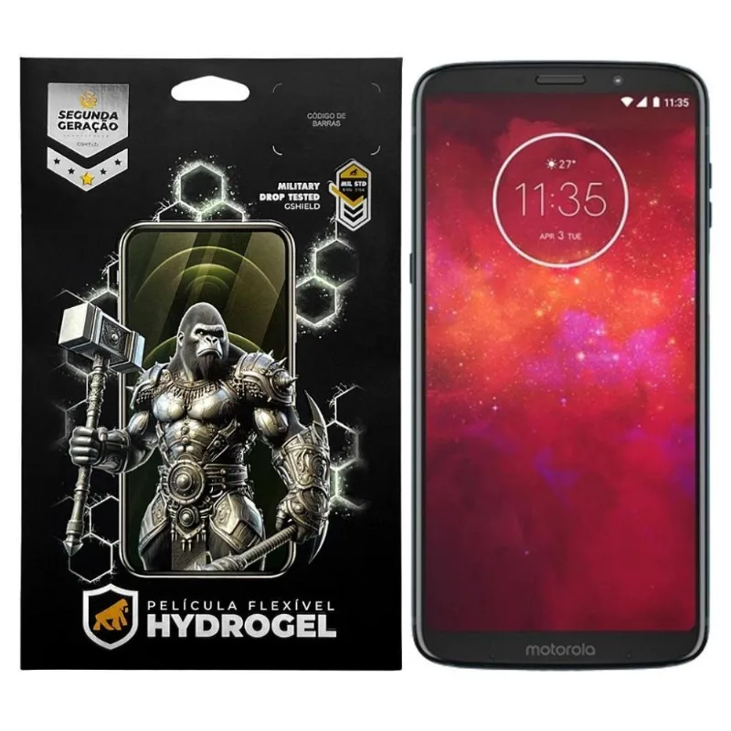 Película Gshield Hydrogel HD para Motorola Moto Z3 Play com Proteção Contra Riscos em Transparente 1