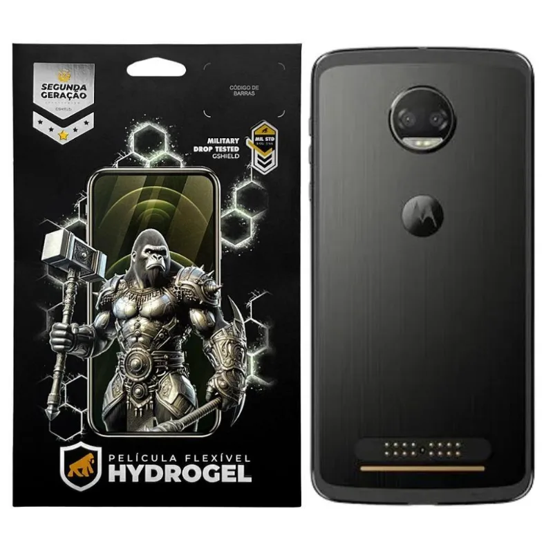 Película Gshield Para Motorola Moto Z2 Force Traseira Hydrogel HD Com Proteção Contra Riscos 1 - Gshield