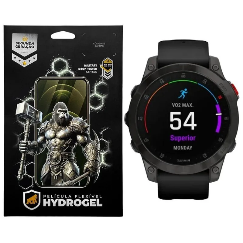 Película Para Smartwatch Gshield Epix Gen 2 Hydrogel HD Com Proteção Contra Riscos Transparente 1
