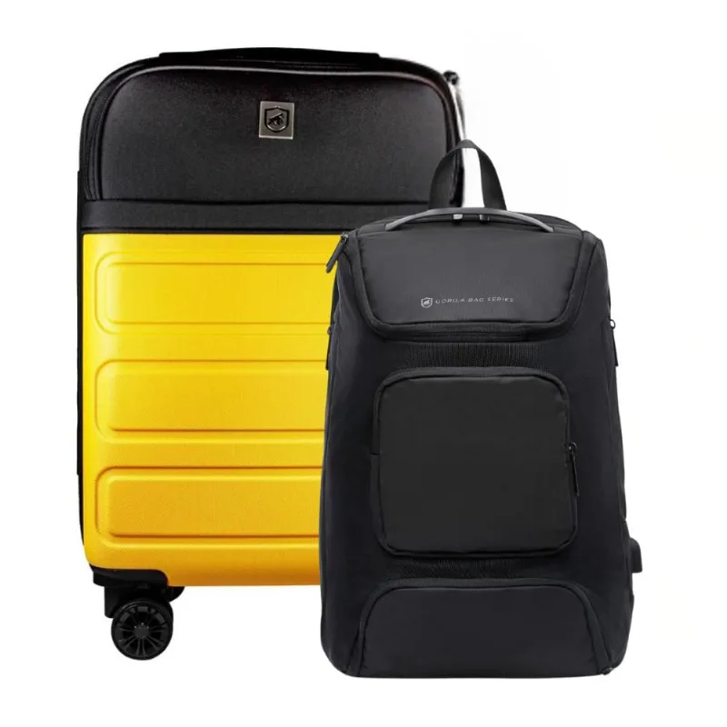Kit Mala de Bordo para Viagem + Mochila Executiva Dual Shock - Gshield