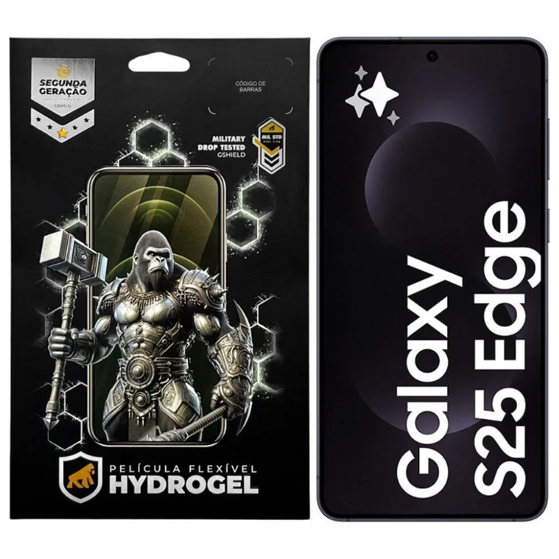 Película Gshield Hydrogel Hd para Samsung Galaxy S25 Edge com Proteção Contra Riscos em Transparente