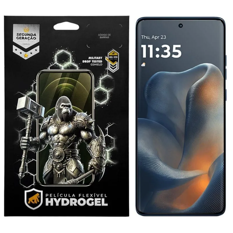 Película De Tela Gshield Hydrogel HD Para Motorola Moto Edge 60 5G Com Proteção Contra Riscos - Gshield