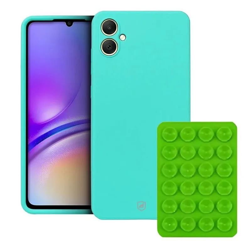 Kit Capa Silicon Veloz Para Samsung Galaxy A05 + Ventosa - Verde - Gshield - Gshield