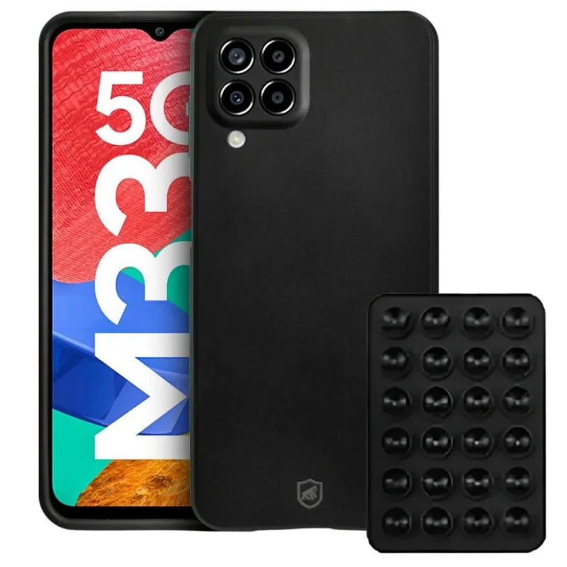 Capa Silicon Veloz para  Samsung Galaxy M33 + Ventosa Preta - Gshield - Celular E Smartphone