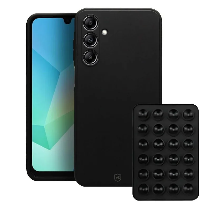 Kit Capa Silicon Veloz para Galaxy A16 5G + Ventosa - Preta