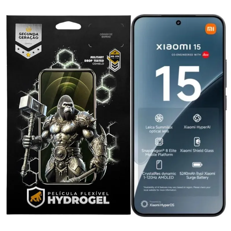 Película Para Xiaomi 15 - Hydrogel Gamer Fosca - Gshield