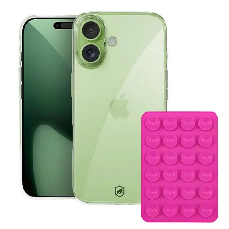 Capa Para Celular + Suporte Ventosa Gshield Crystal Slim Para iPhone 17 Proteção Transparente