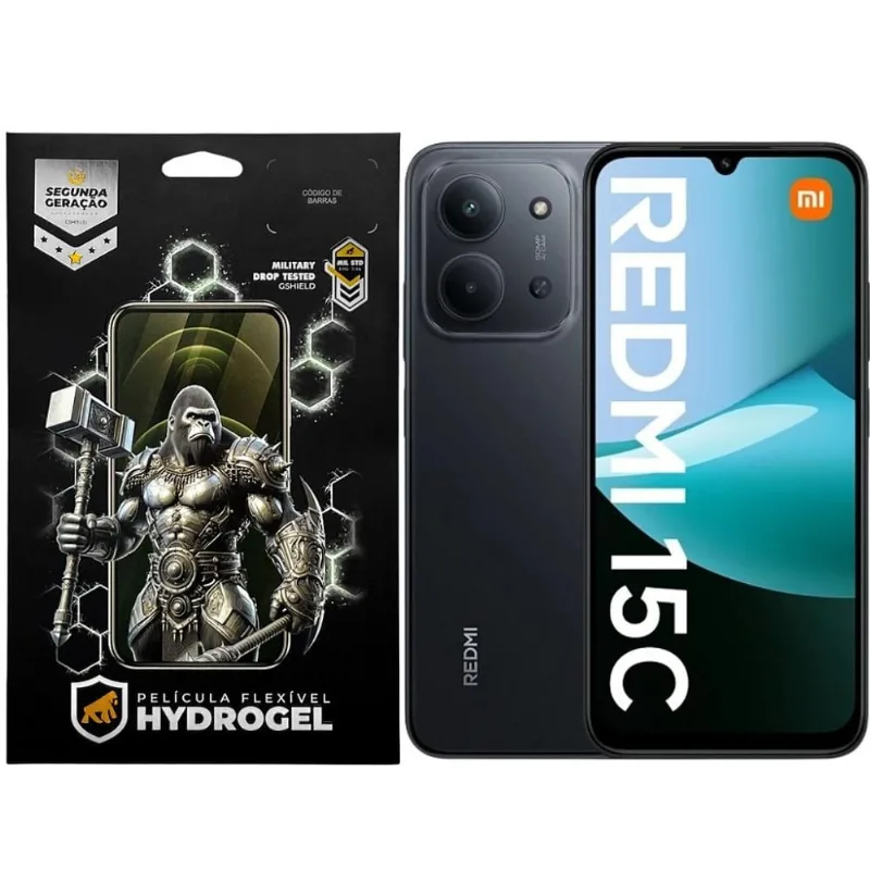 Kit Película Frontal + Traseira para Xiaomi Redmi 15C 5G - Proteção Completa - Gshield