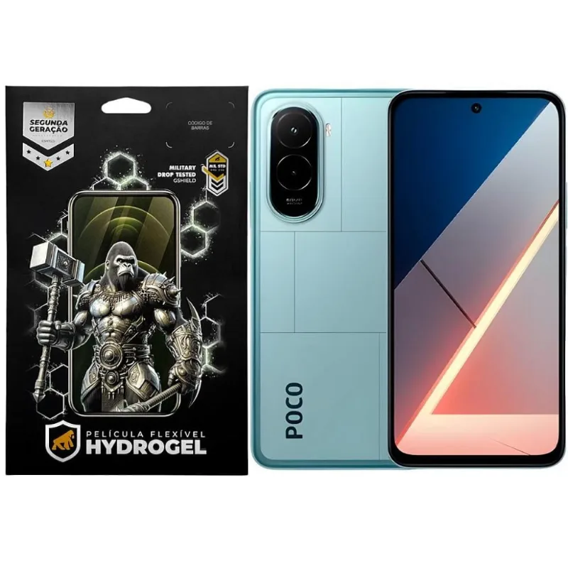 Kit Película Frontal + Traseira para Xiaomi Poco M7 - Proteção Completa - Gshield - Gshield