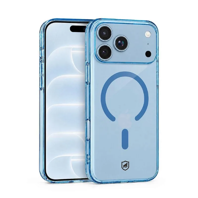 Capa para iPhone 17 Pro Max/18 Pro Max - Crystal Slim Magsafe - NÃO AMARELA - Light Blue - Gshield
