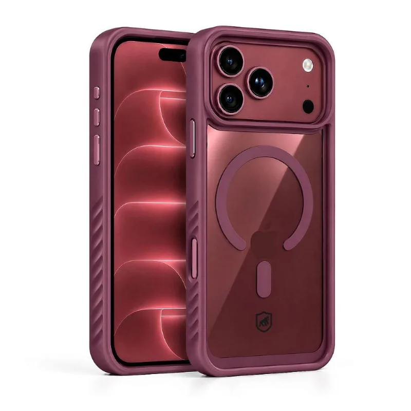 Capa para iPhone 17 Pro Max/18 Pro Max - Wave Dark Cherry - Gshield