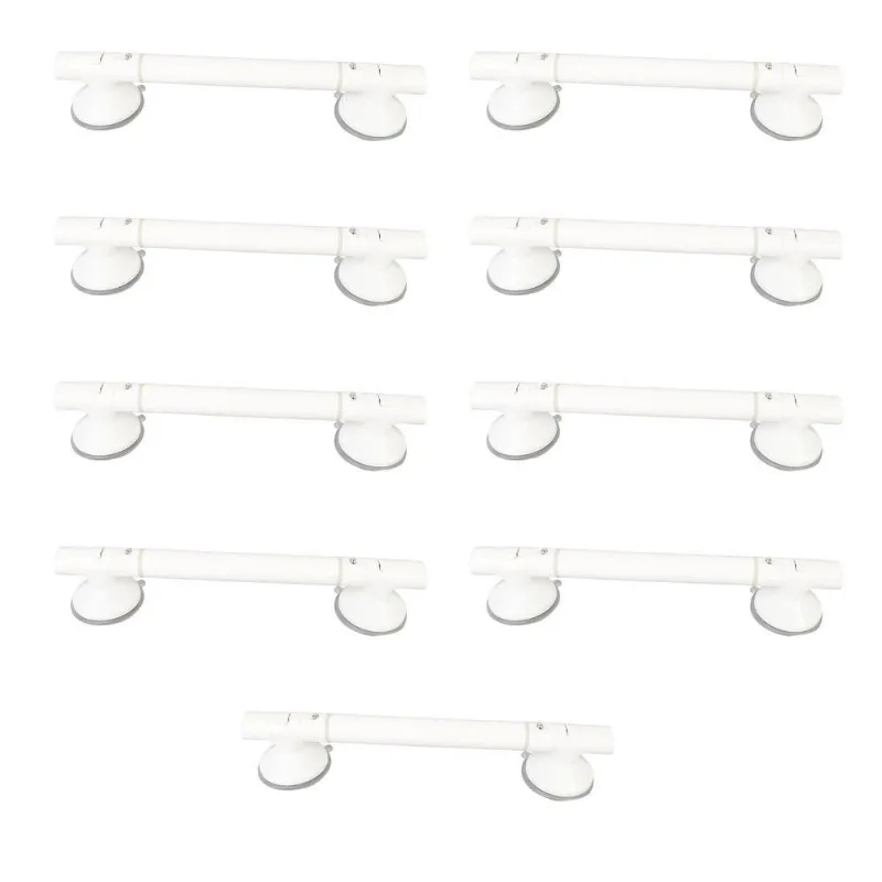 Barra De Apoio BSL3932 Com Ventosa Ultra Resistente Fluorescente Branco AB Mídia Kit 9 Unidades