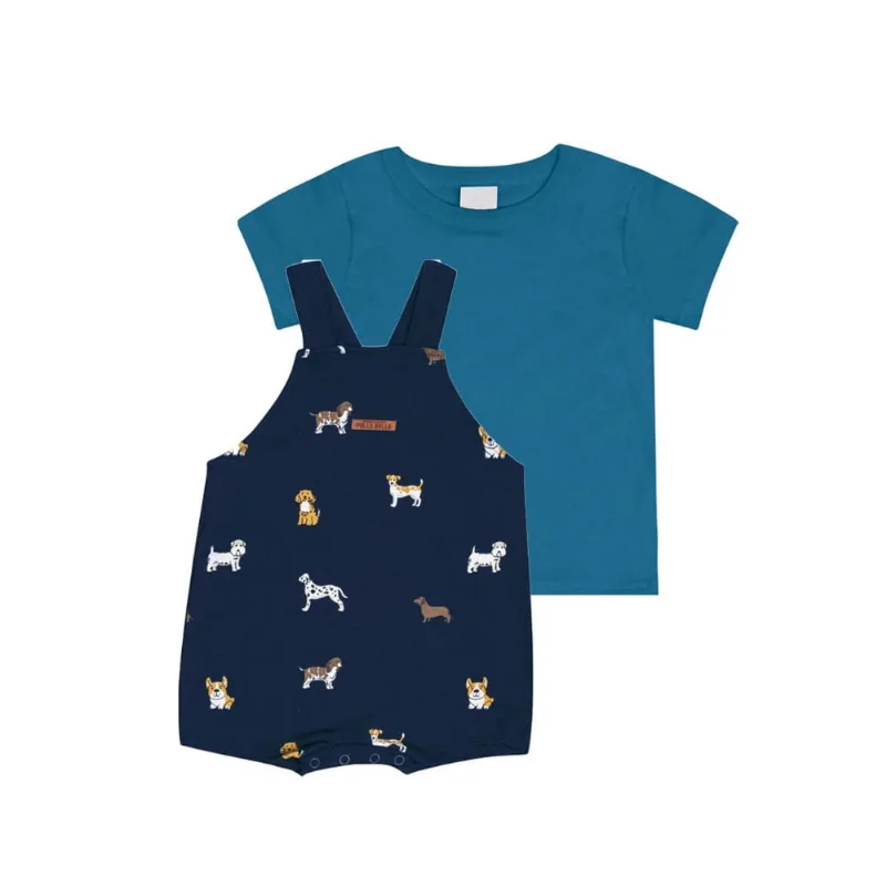 Jardineira e Camiseta Bebê Menino Pulla Bulla Ref. 50561