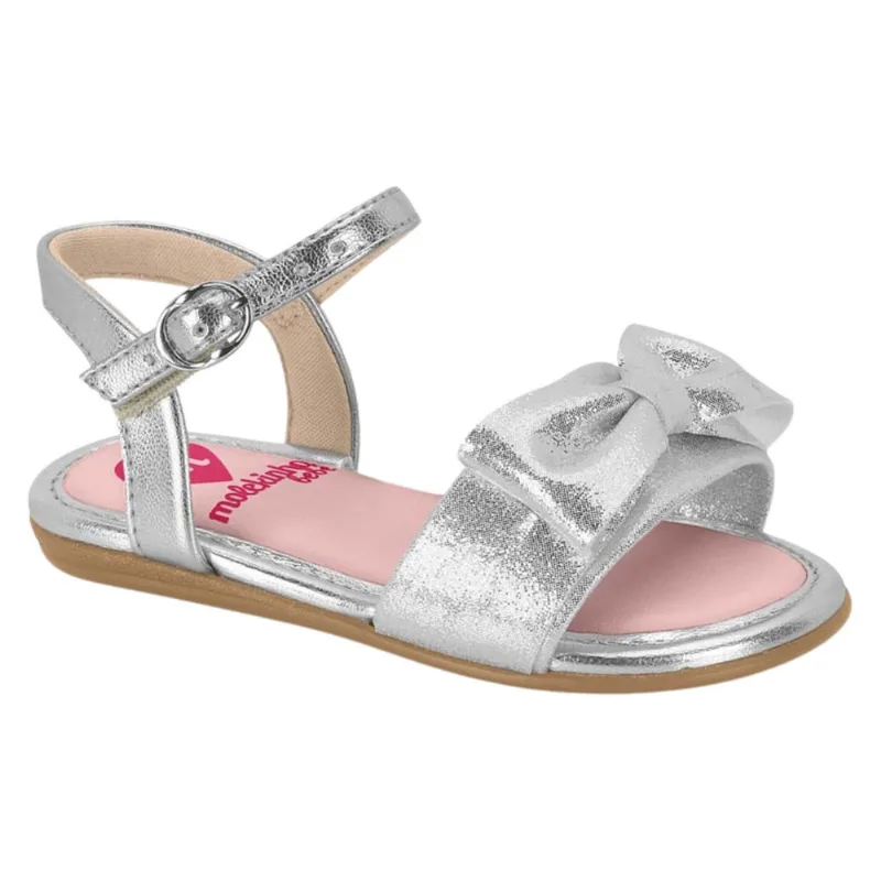 Sandália Molekinha Rasteira Meninas Laço Glitter 2112.780