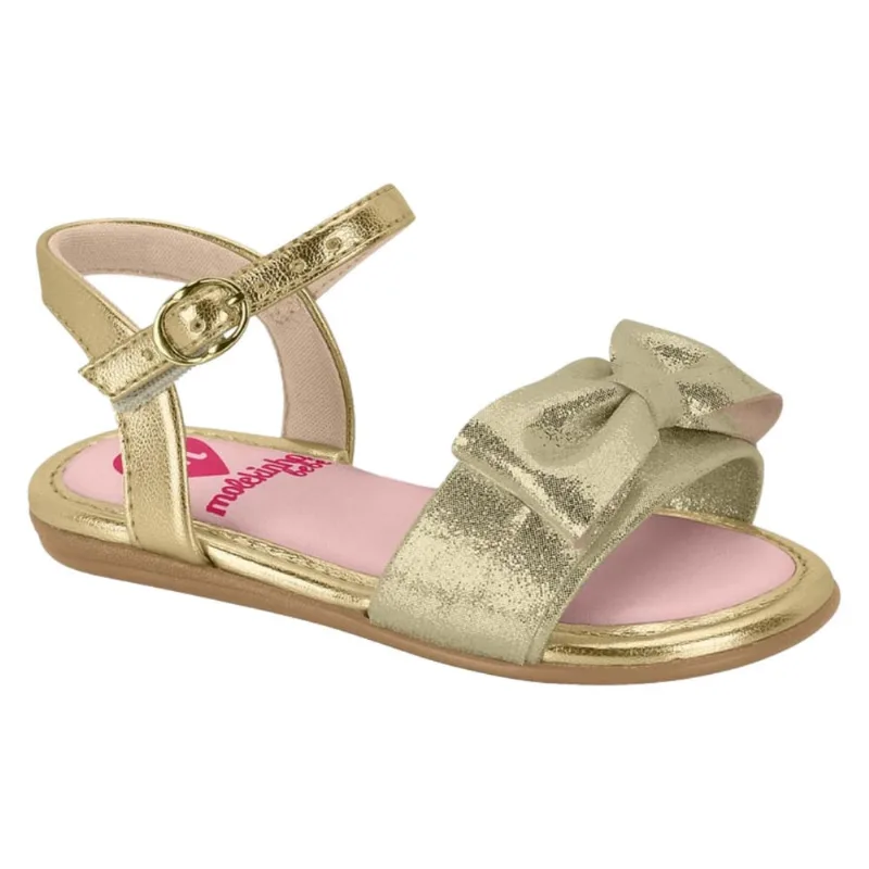 Sandália Molekinha Rasteira Meninas Laço Glitter 2112.780