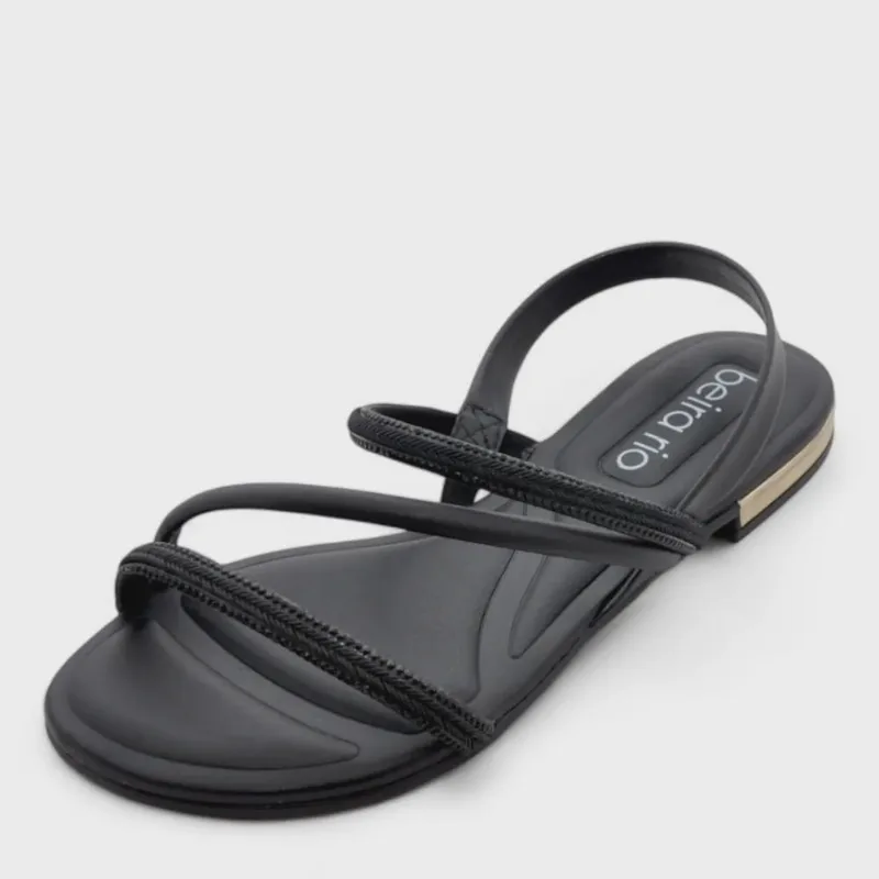 Sandália Feminina Beira Rio Flat ref: 8263969 tira pronta firenze-napa