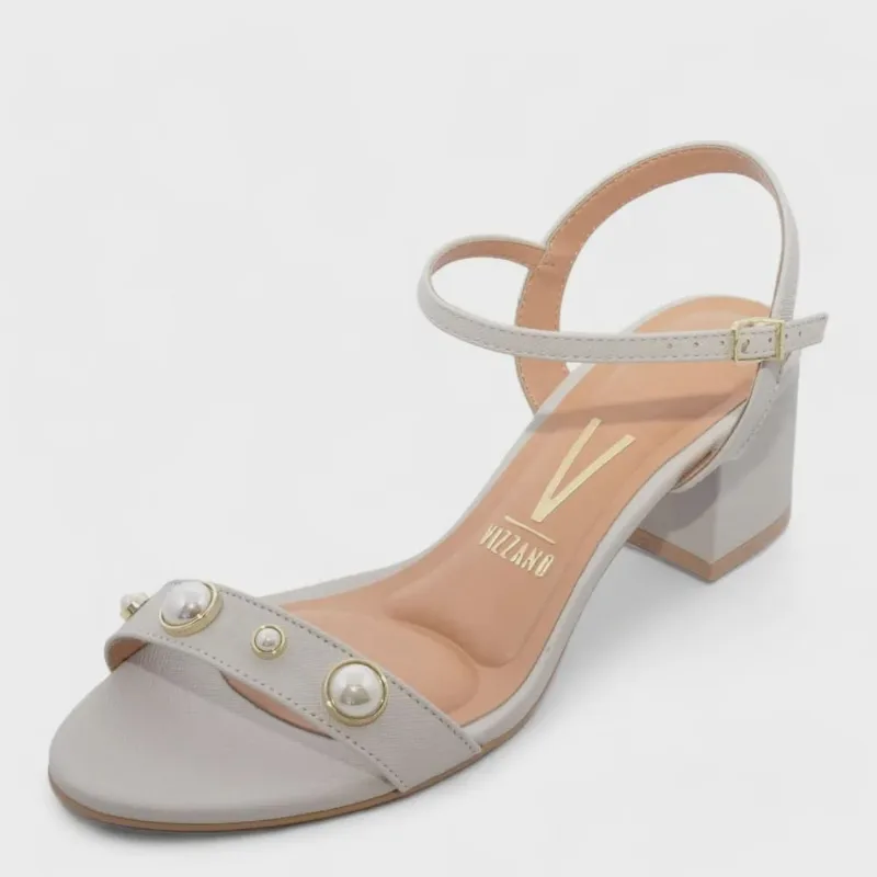 Sandália Feminina Vizzano Salto Baixo ref: 62911176 napa safiano