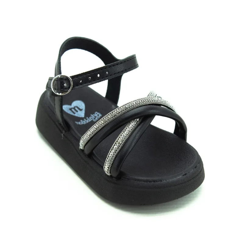 Sandália Infantil Menina Molekinha 2733.104 - Preto