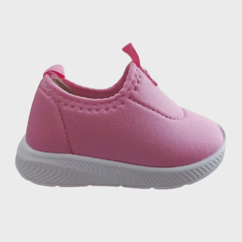 Molekinha Tenis Lycra Perola Rosa