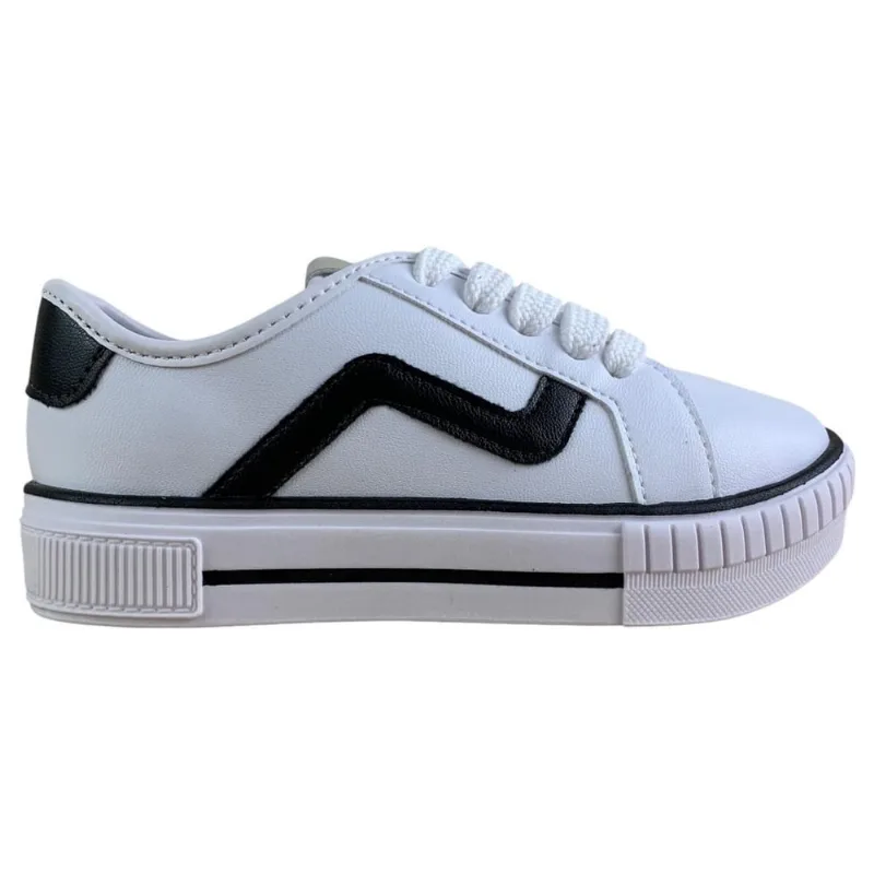 Tênis Casual Infantil Molekinha Branco Plataforma da Moda