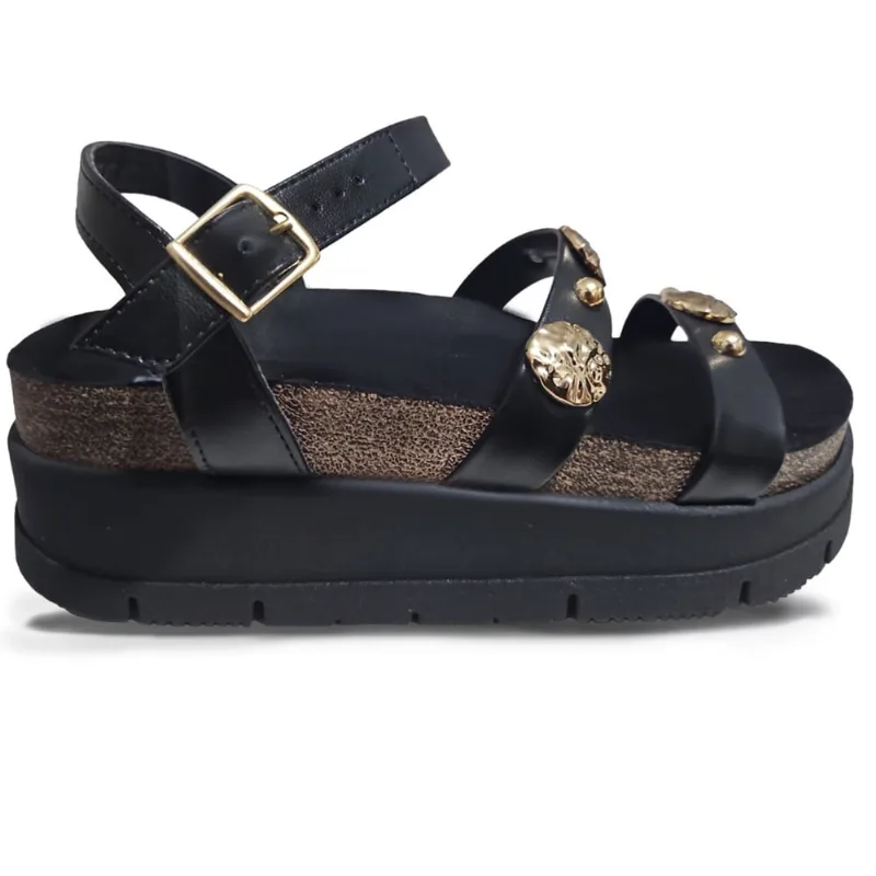 Sandália Plataforma Moleca Sola Alta Detalhes 5513104