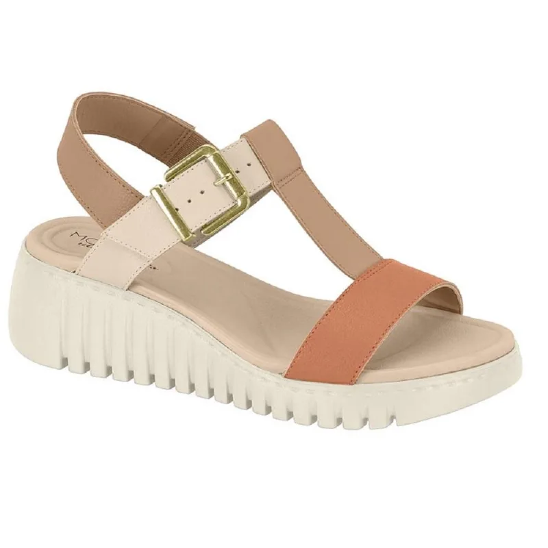 Sandalia Modare Plataforma Ref 7197.103.21736 Nude/coral/creme 037